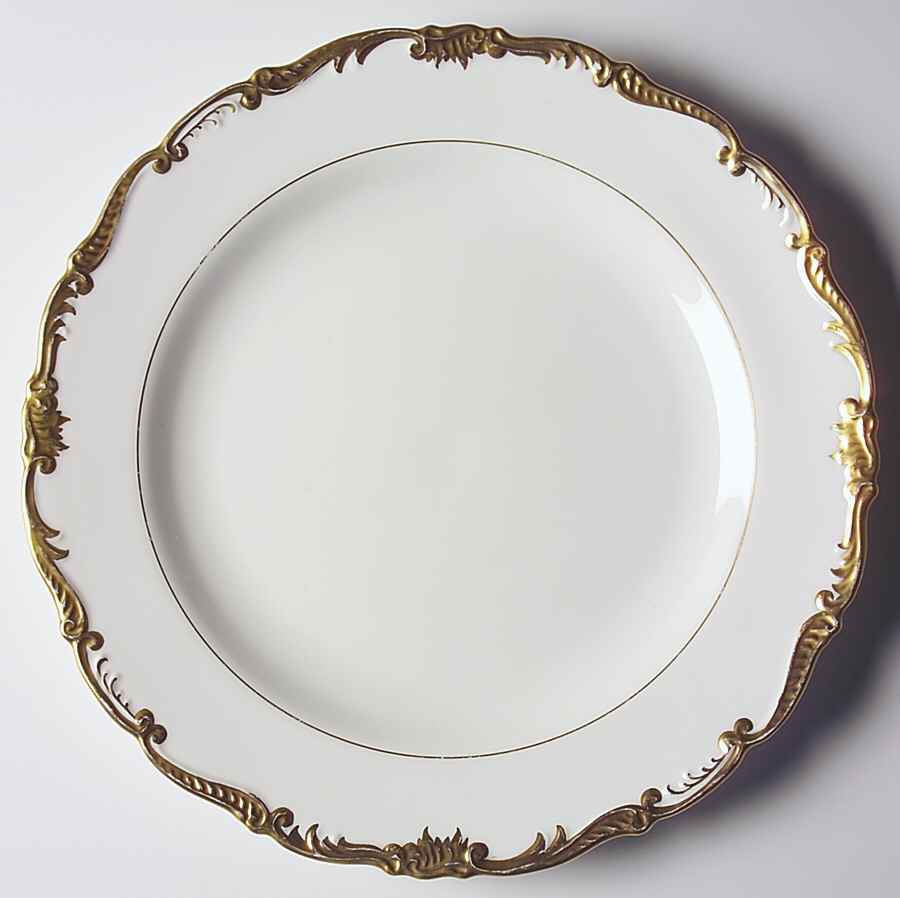 Admiral White and Gold 12" Chop Plate (Round Platter) by Coalport-1