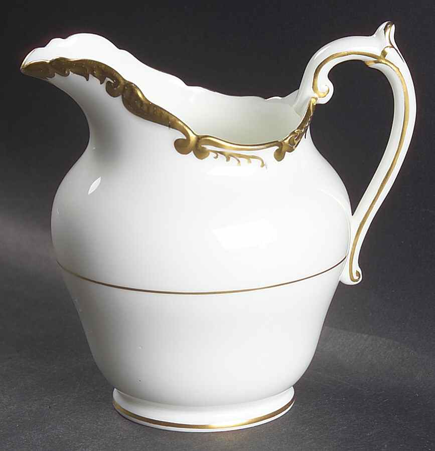 Admiral White and Gold Creamer by Coalport-1
