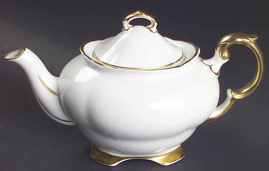 Admiral White and Gold Mini Teapot & Lid by Coalport-1