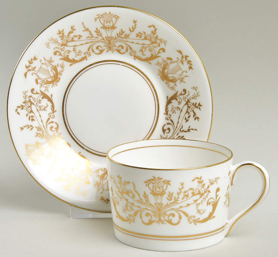 Allegro Flat Cup & Saucer Set by Coalport-1