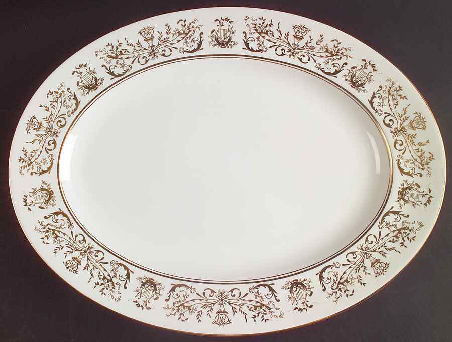 Allegro 15" Oval Serving Platter by Coalport-1