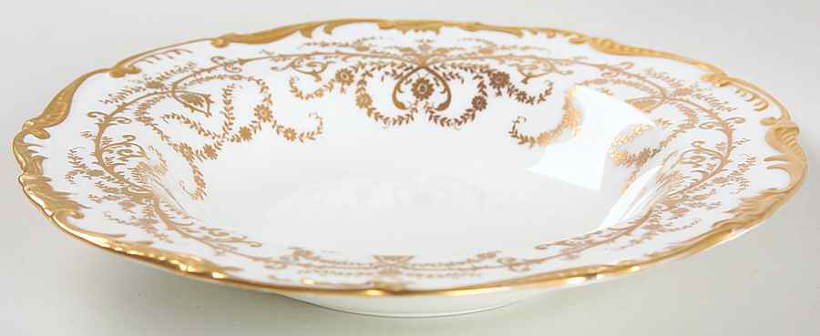 Anniversary White Rim Soup Bowl by Coalport-1