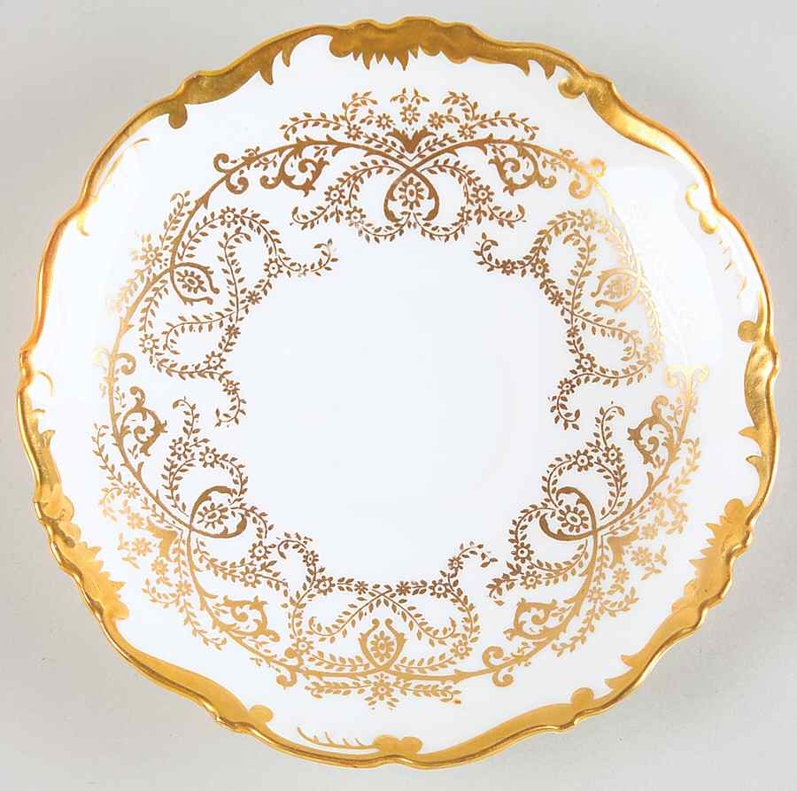 Anniversary White Saucer for Footed Cup by Coalport-1