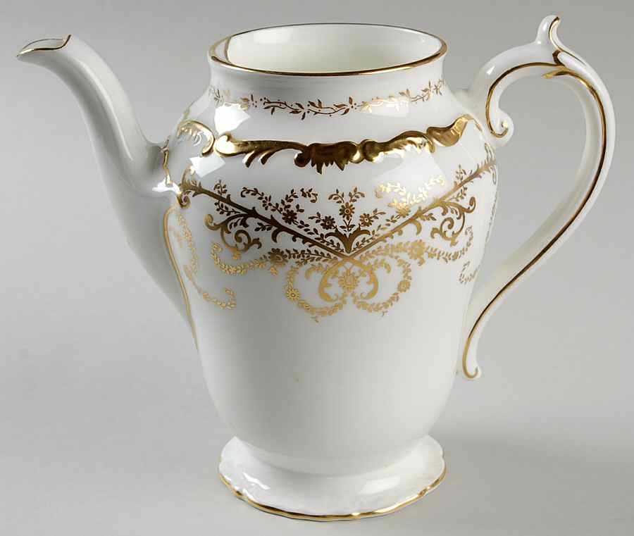 Anniversary White Small Coffee Pot No Lid by Coalport-1