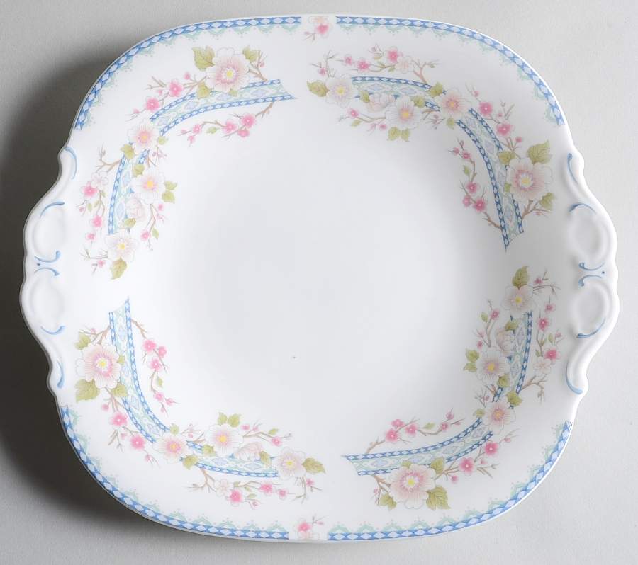 April Square Handled Cake Plate by Coalport-1