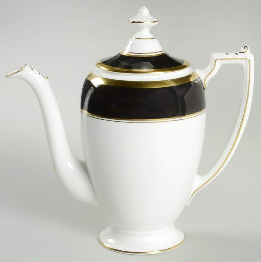 Athlone Brown Coffee Pot & Lid by Coalport-1