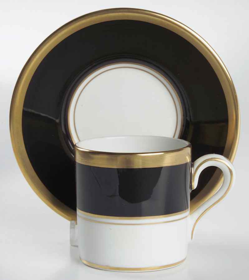 Athlone Brown Flat Demitasse Cup & Saucer Set by Coalport-1