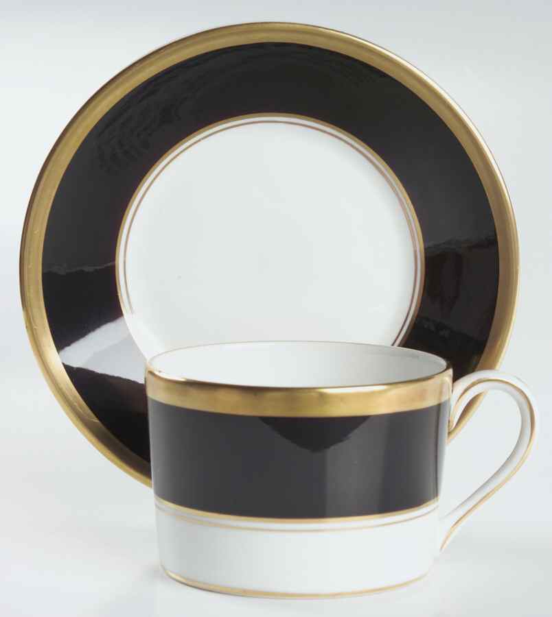 Athlone Brown Flat Cup & Saucer Set by Coalport-1