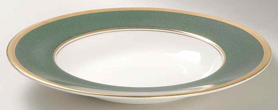 Athlone Green Rim Soup Bowl by Coalport-1