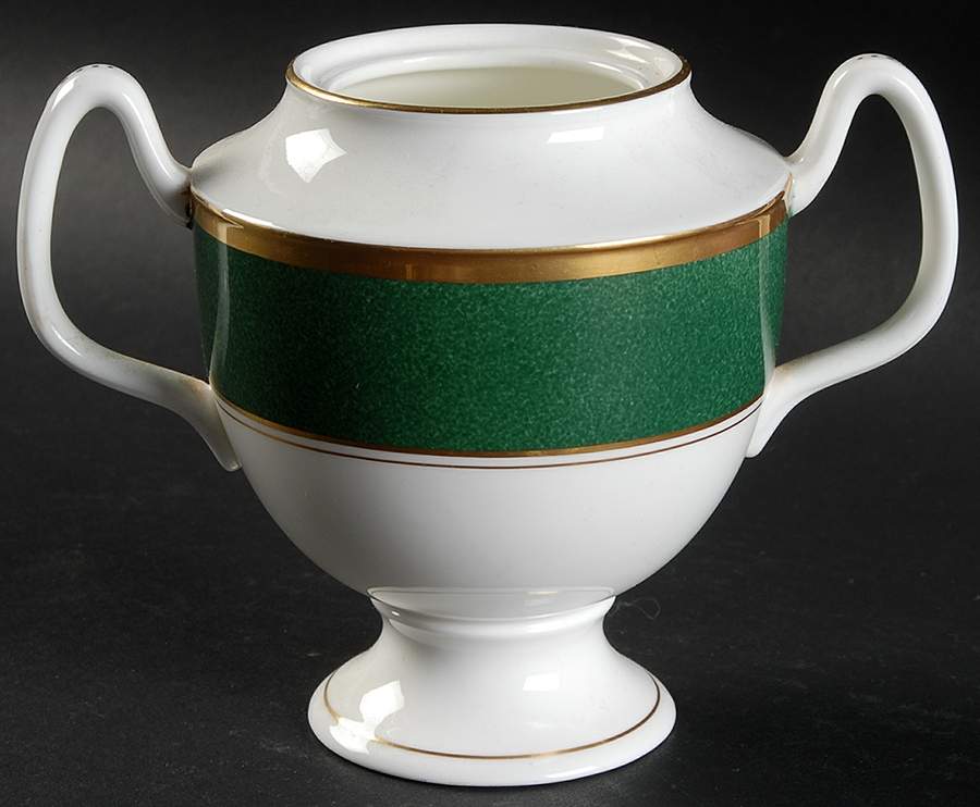 Athlone Green Sugar Bowl No Lid by Coalport-1