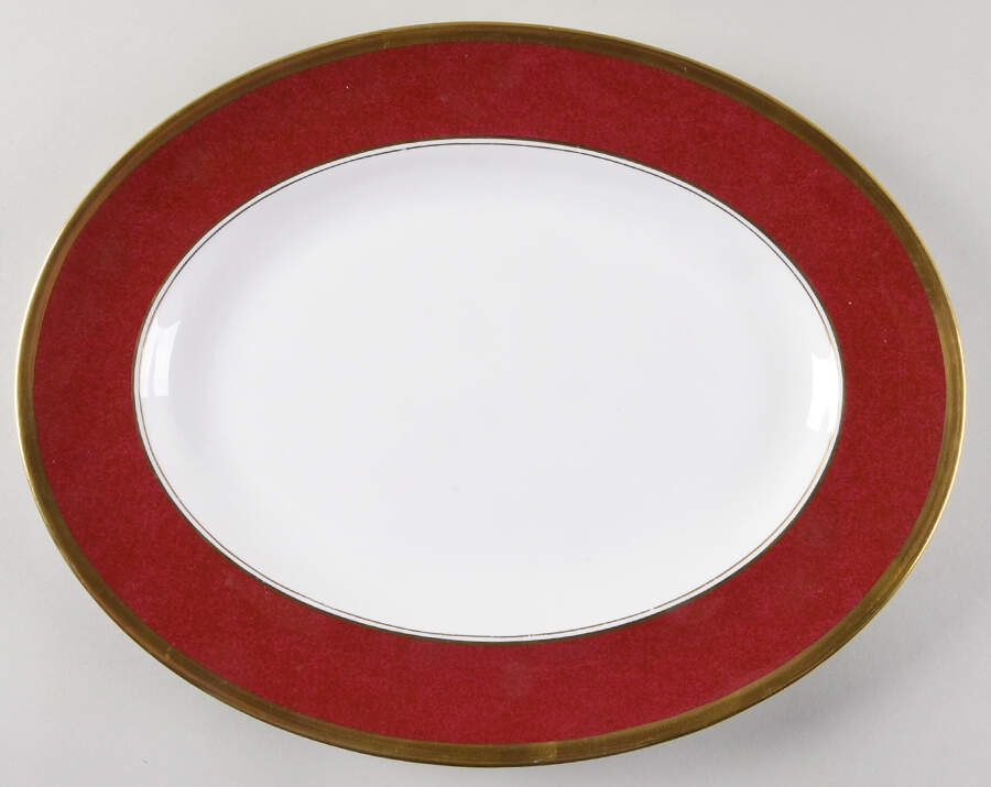 Athlone Marone (Ruby) 13" Oval Serving Platter by Coalport-1