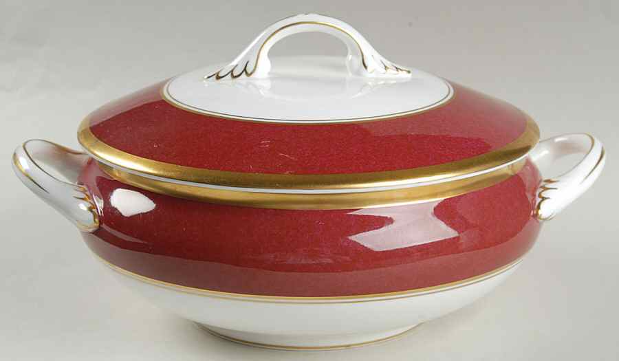Athlone Marone (Ruby) Round Covered Vegetable by Coalport-1