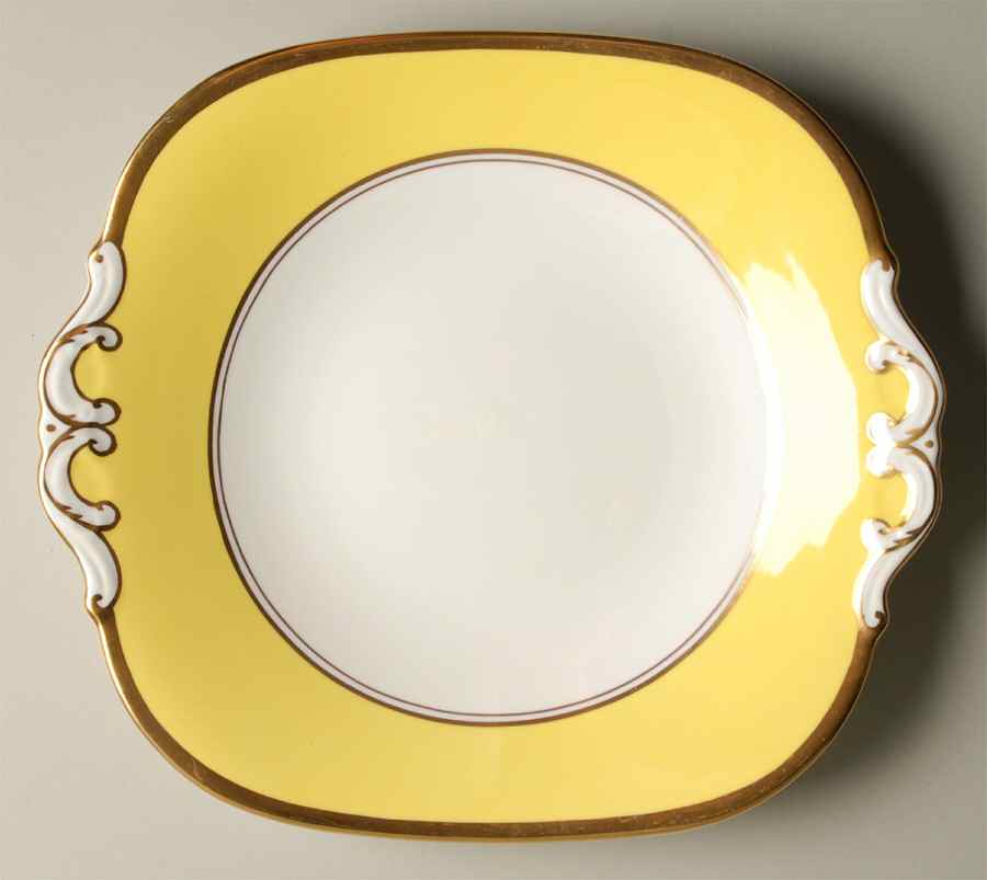 Athlone Yellow Square Handled Cake Plate by Coalport-1