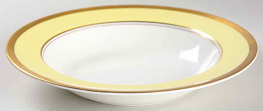 Athlone Yellow Rim Soup Bowl by Coalport-1