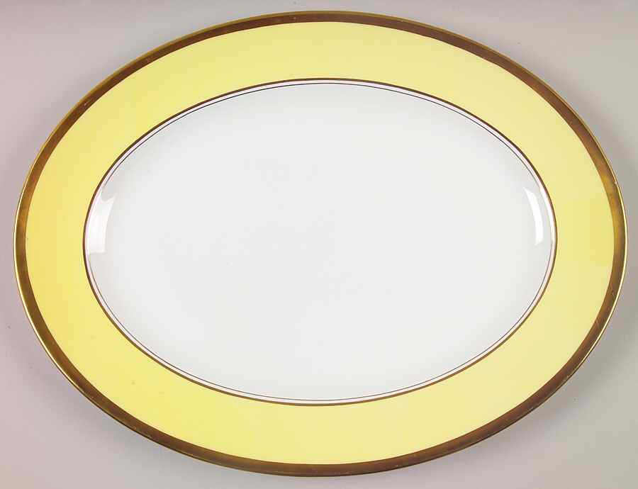 Athlone Yellow 15" Oval Serving Platter by Coalport-1