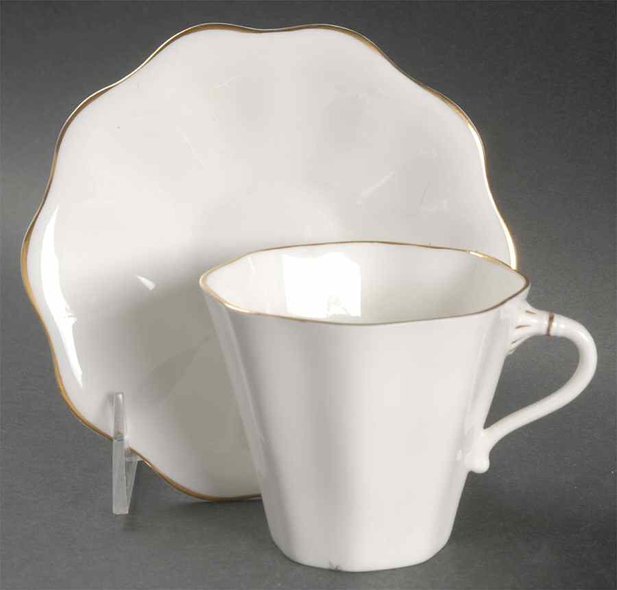 Aurora Flat Cup & Saucer Set by Coalport-1