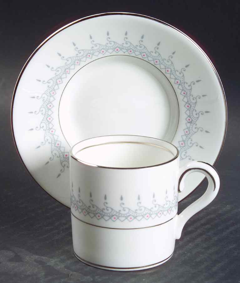 Avon Flat Demitasse Cup & Saucer Set by Coalport-1