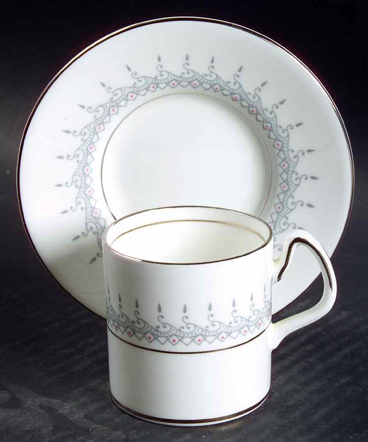 Avon Flat Demitasse Cup & Saucer Set by Coalport-1