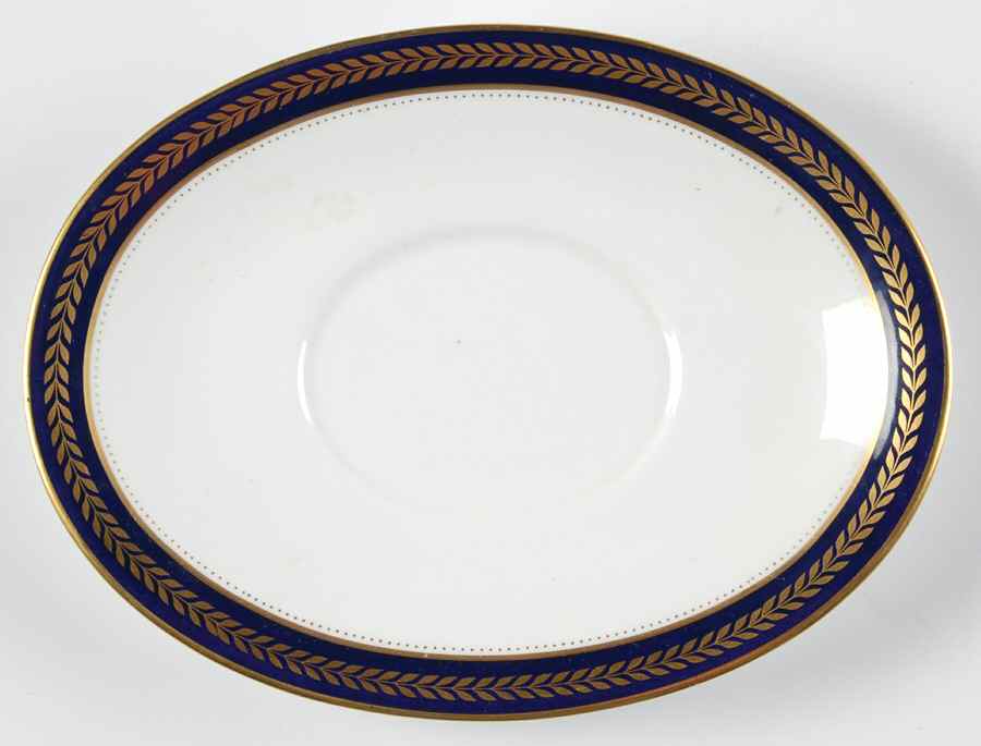 Blue Wheat Underplate for Gravy Boat by Coalport-1