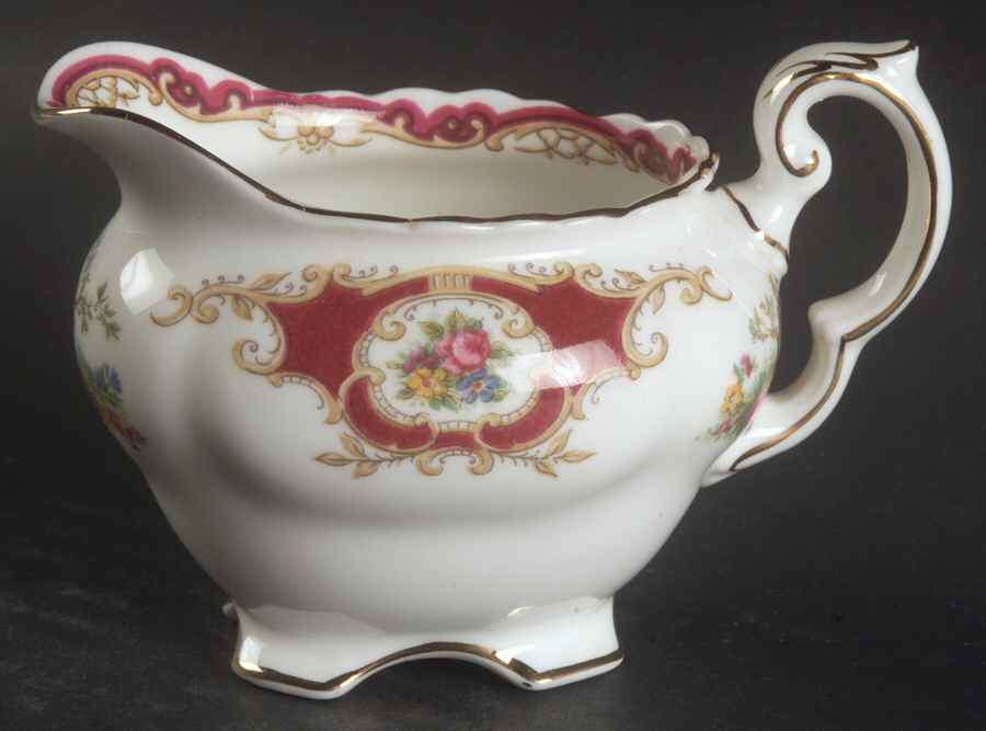 Broadway Marooon (Scalloped) Mini Creamer by Coalport-1