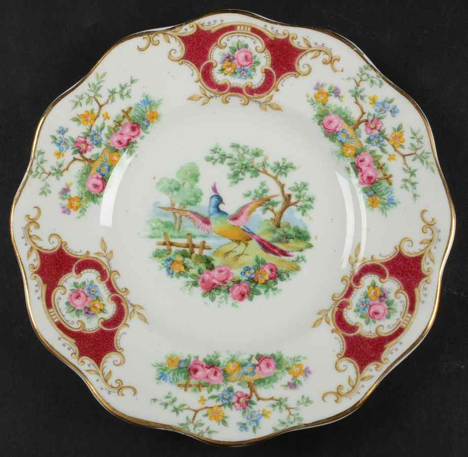 Broadway Marooon (Scalloped) Bread & Butter Plate by Coalport-1
