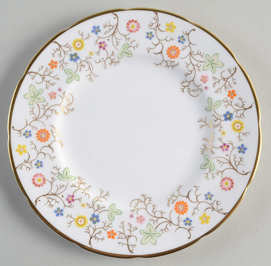 Brookdale (Smooth Edge) Bone Salad Plate by Coalport-1