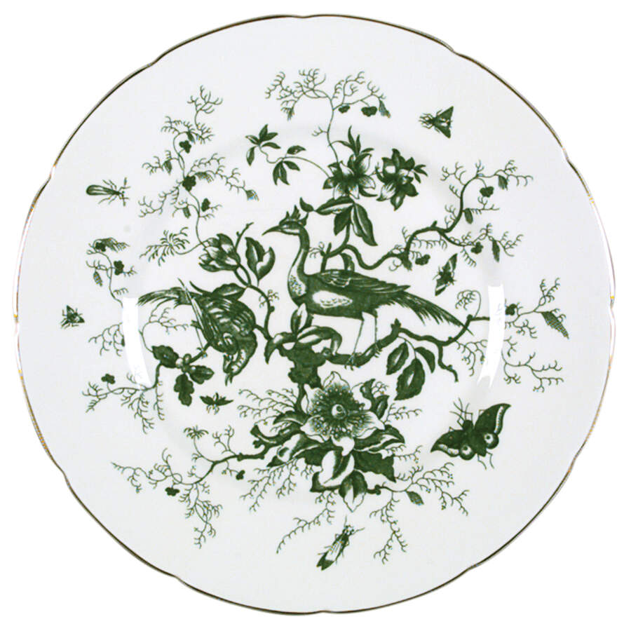 Cairo Green on White (Gold) Dinner Plate by Coalport-1