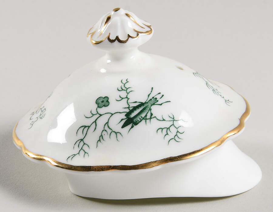 Cairo Green on White (Gold) Lid for Coffee Pot by Coalport-1