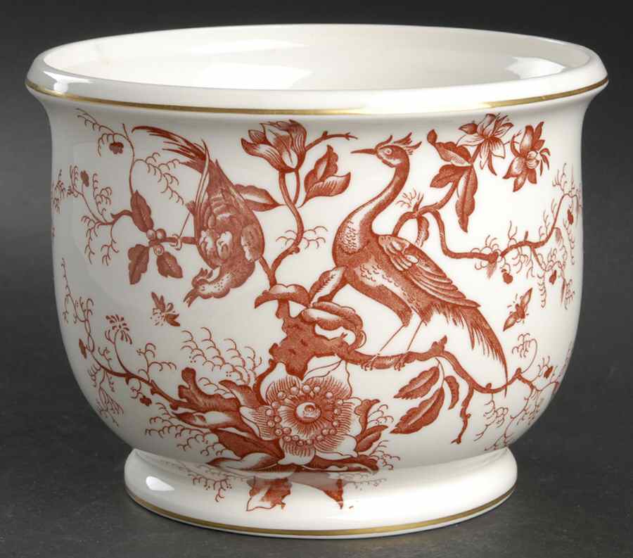Cairo Rust On White (Not Raised, Gold) Medium Cachepot by Coalport-1