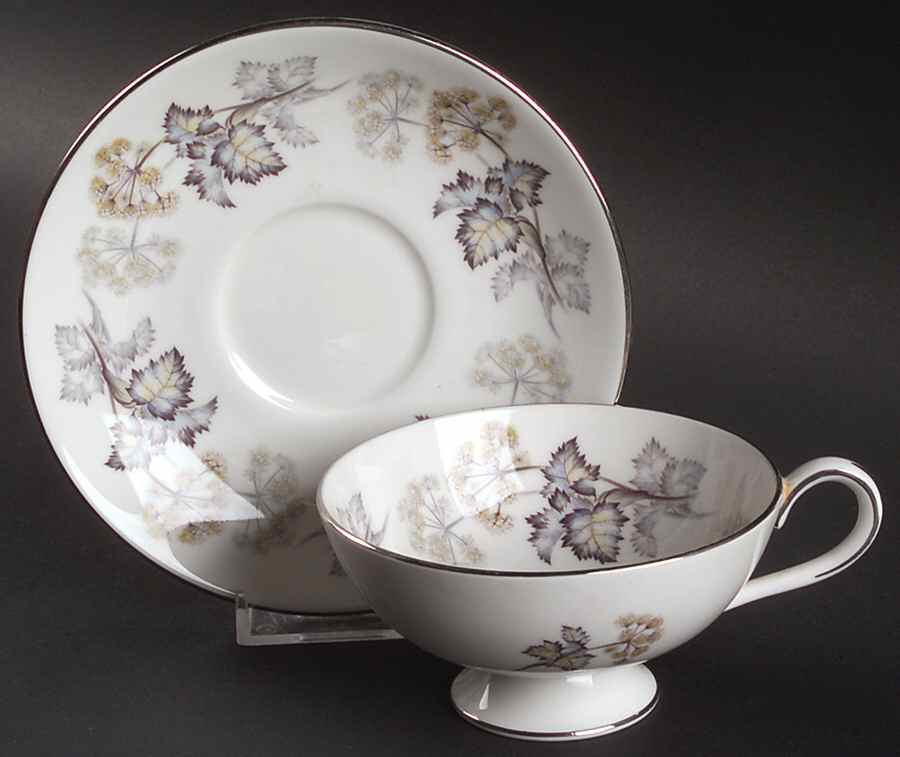 Camelot Footed Cup & Saucer Set by Coalport-1
