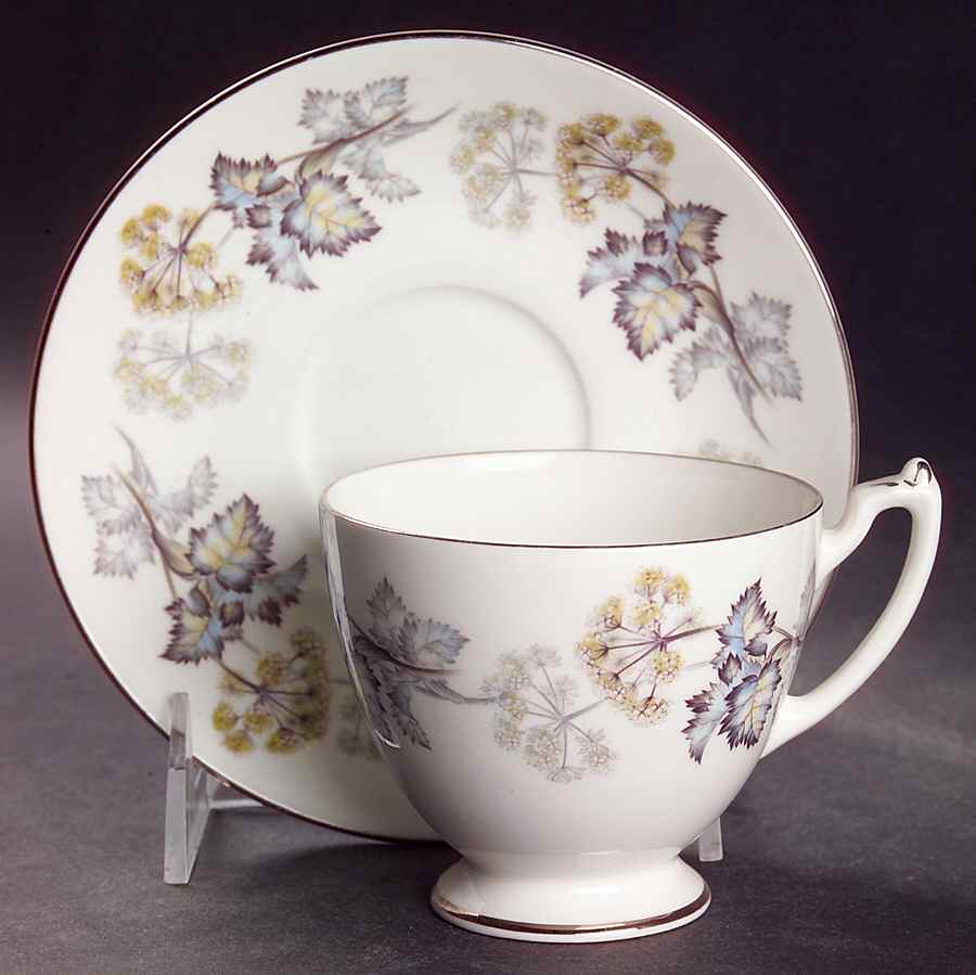 Camelot Footed Cup & Saucer Set by Coalport-1