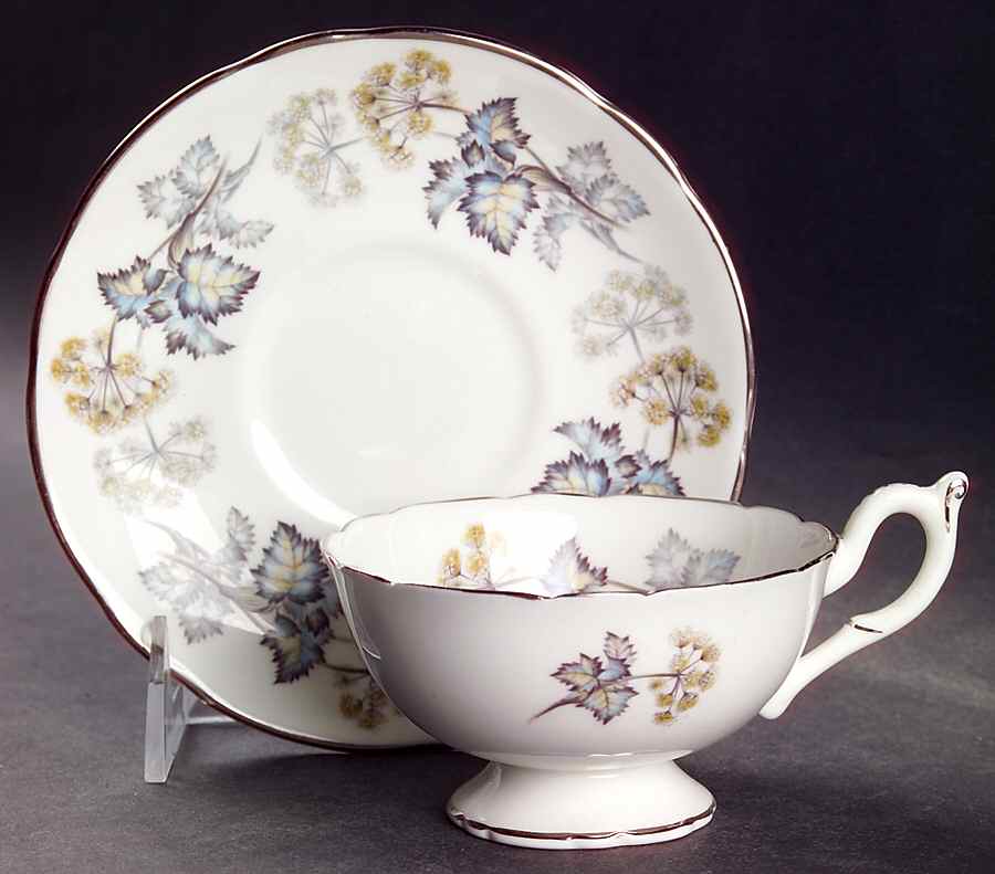 Camelot Footed Cup & Saucer Set by Coalport-1