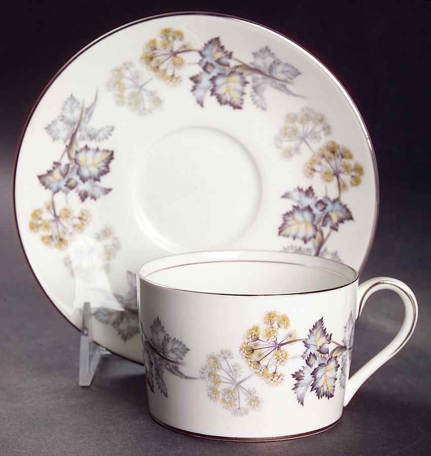 Camelot Flat Cup & Saucer Set by Coalport-1