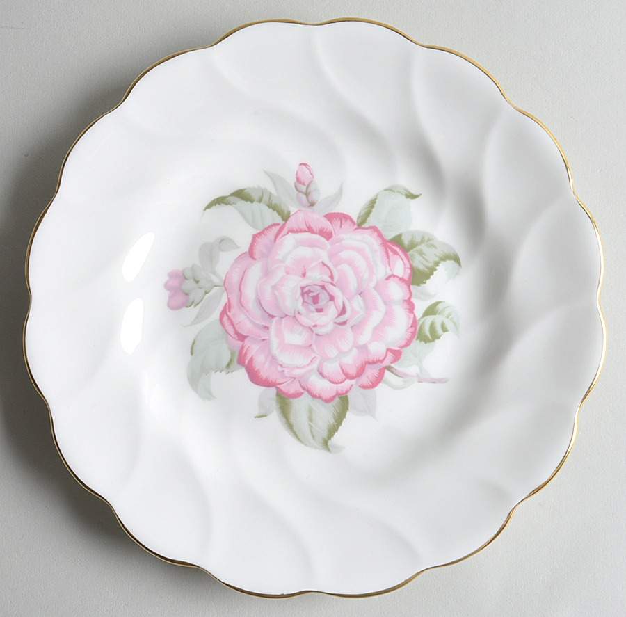 Camellia (Gold Trim) Luncheon Plate by Coalport-1