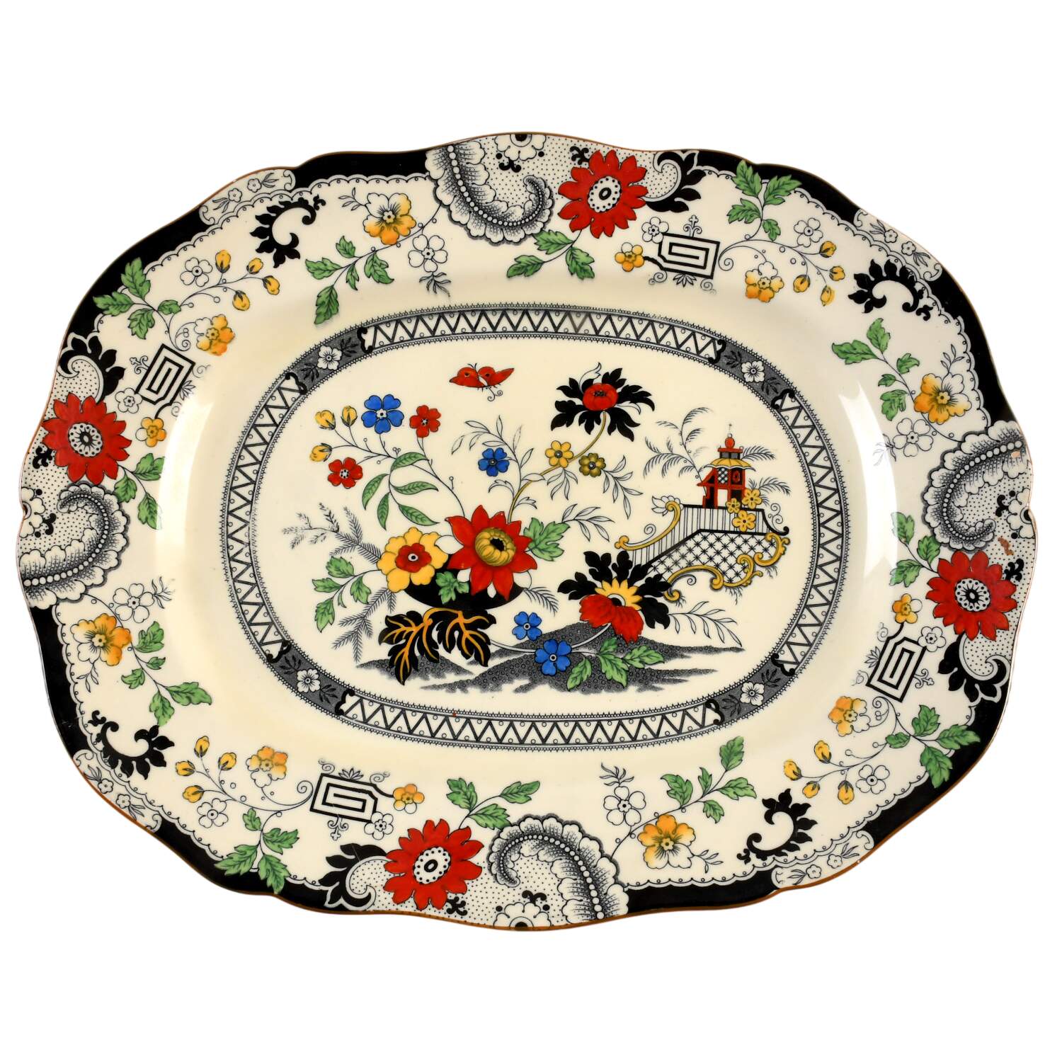 Canton (Cream) 15" Oval Serving Platter by Coalport-1
