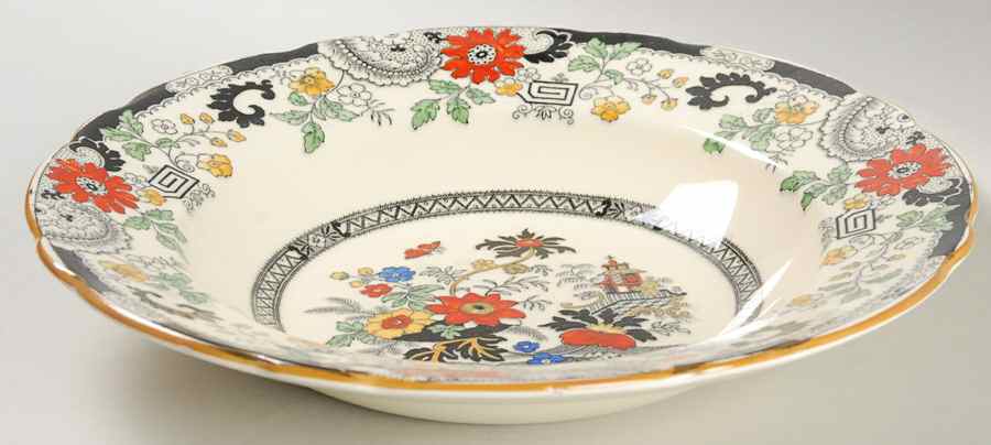Canton (Cream) Large Rim Soup Bowl by Coalport-1
