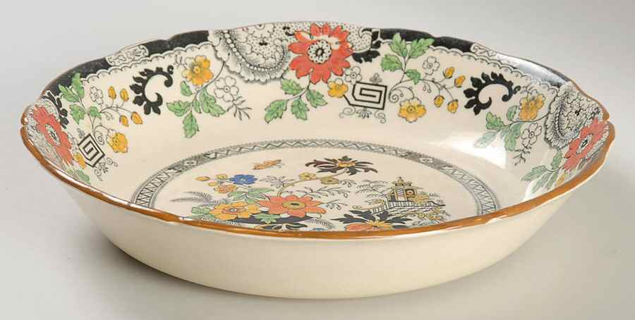 Canton (Cream) Coupe Soup Bowl by Coalport-1