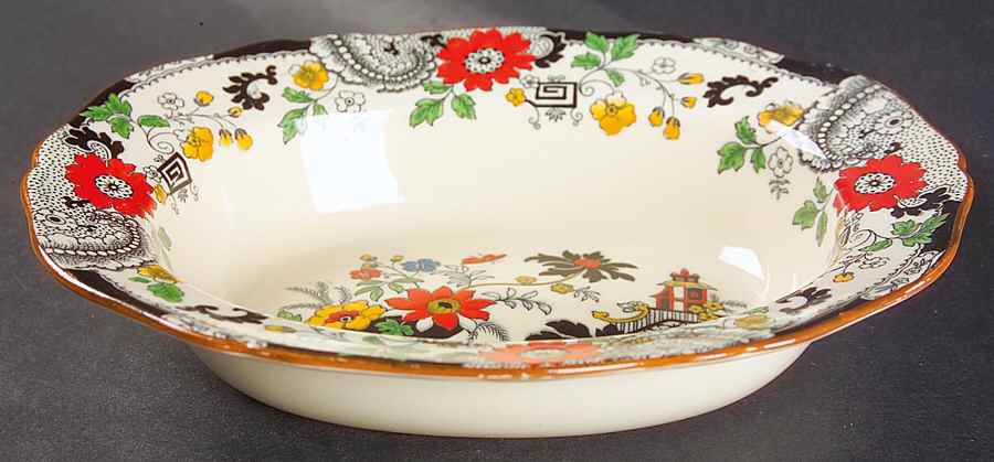 Canton (Cream) 8" Oval Vegetable Bowl by Coalport-1