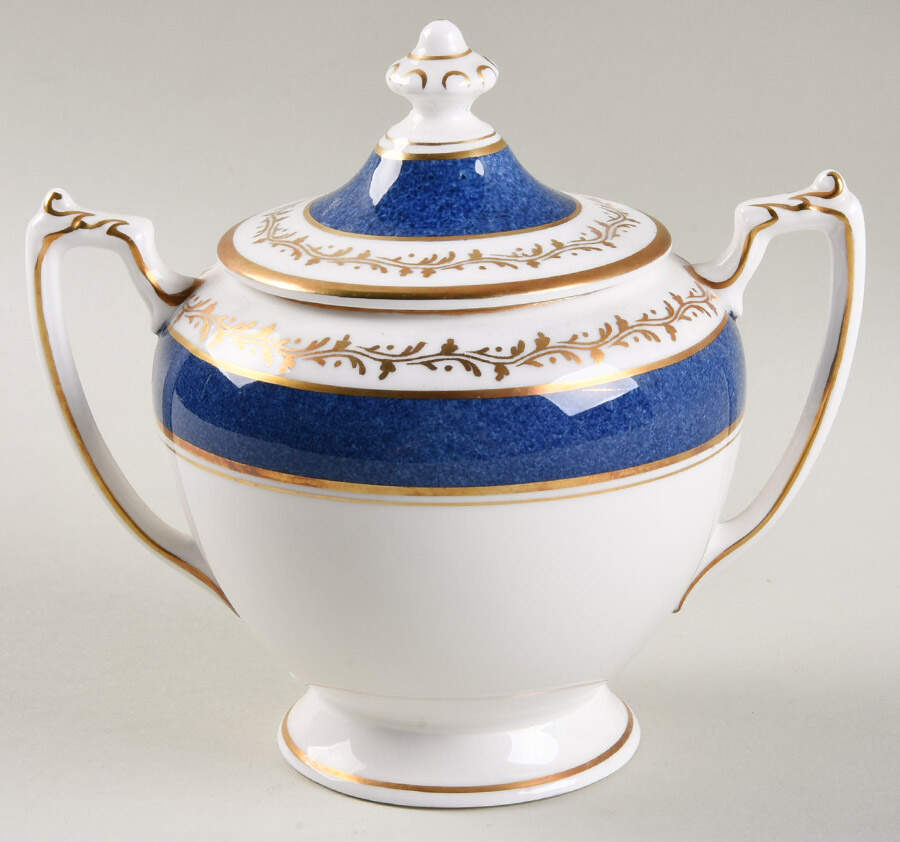 Cardova Cobalt Blue Sugar Bowl & Lid by Coalport-1
