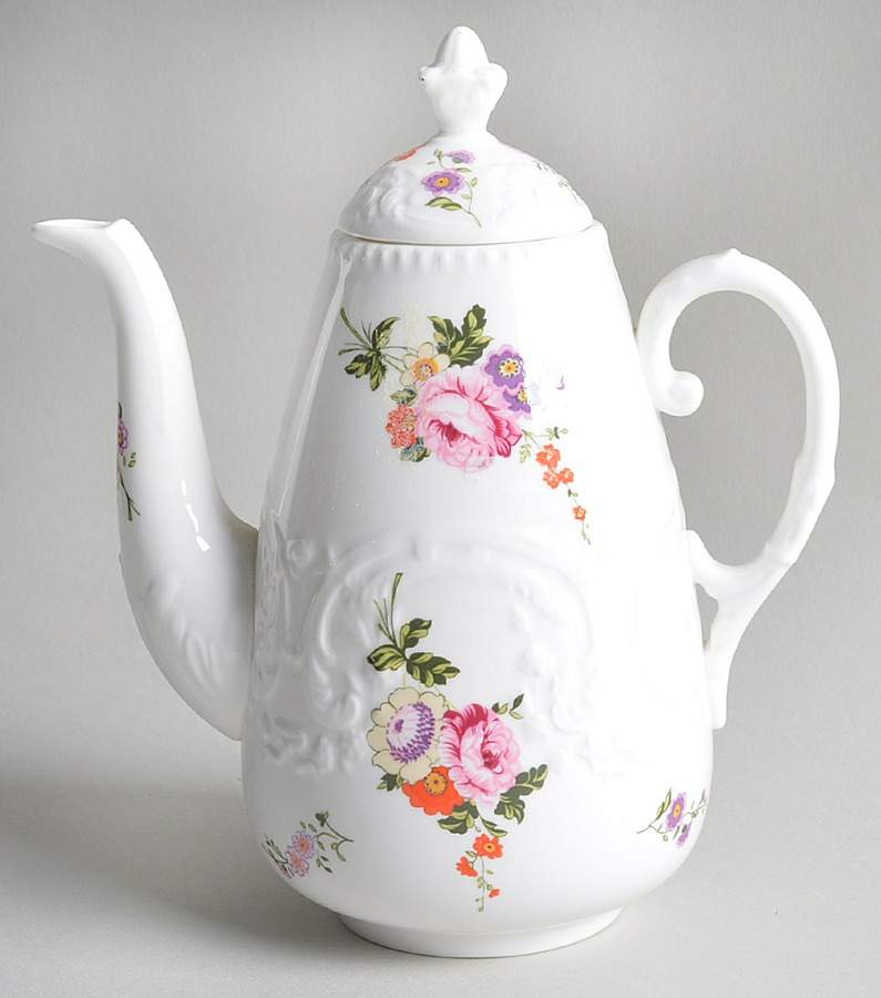 Caughley Sprays Coffee Pot & Lid by Coalport-1
