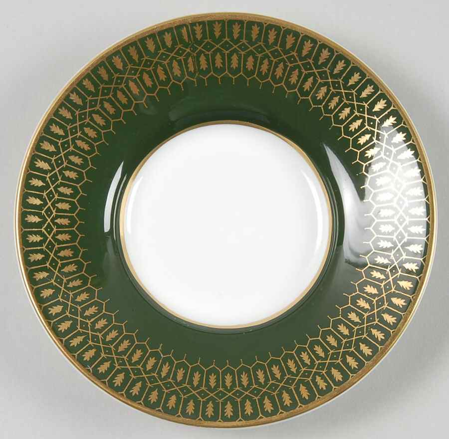 Chateau Green (Smooth Edge) Saucer for Flat Demitasse Cup by Coalport-1