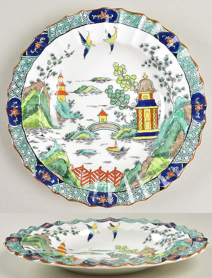 Chinese Willow Large Rim Soup Bowl by Coalport-1