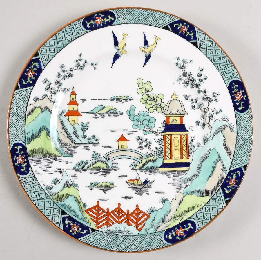 Chinese Willow Luncheon Plate by Coalport-1
