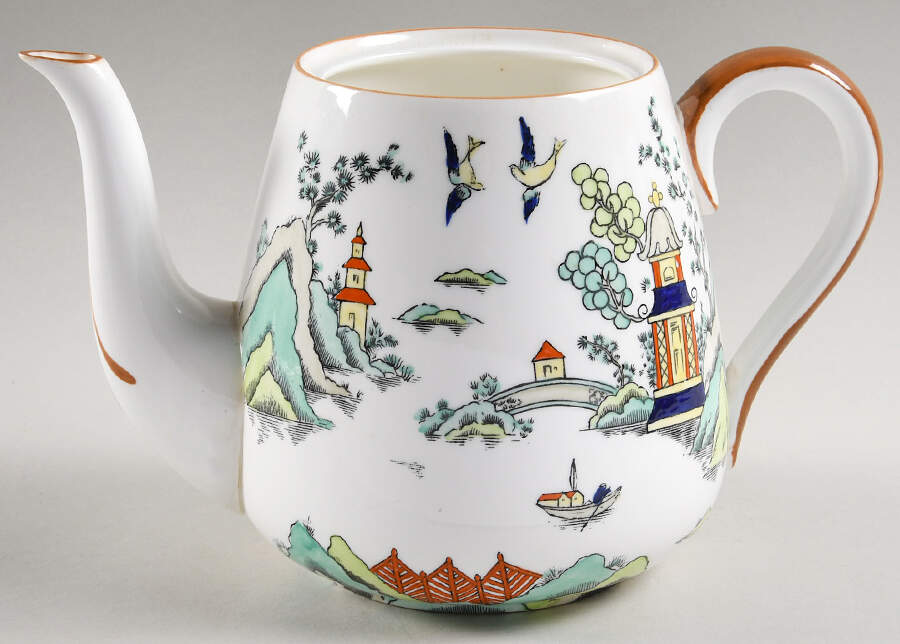 Chinese Willow Teapot No Lid by Coalport-1