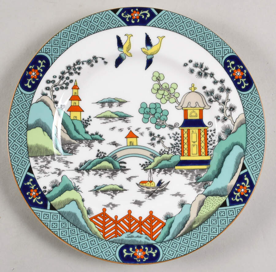 Chinese Willow Salad Plate by Coalport-1