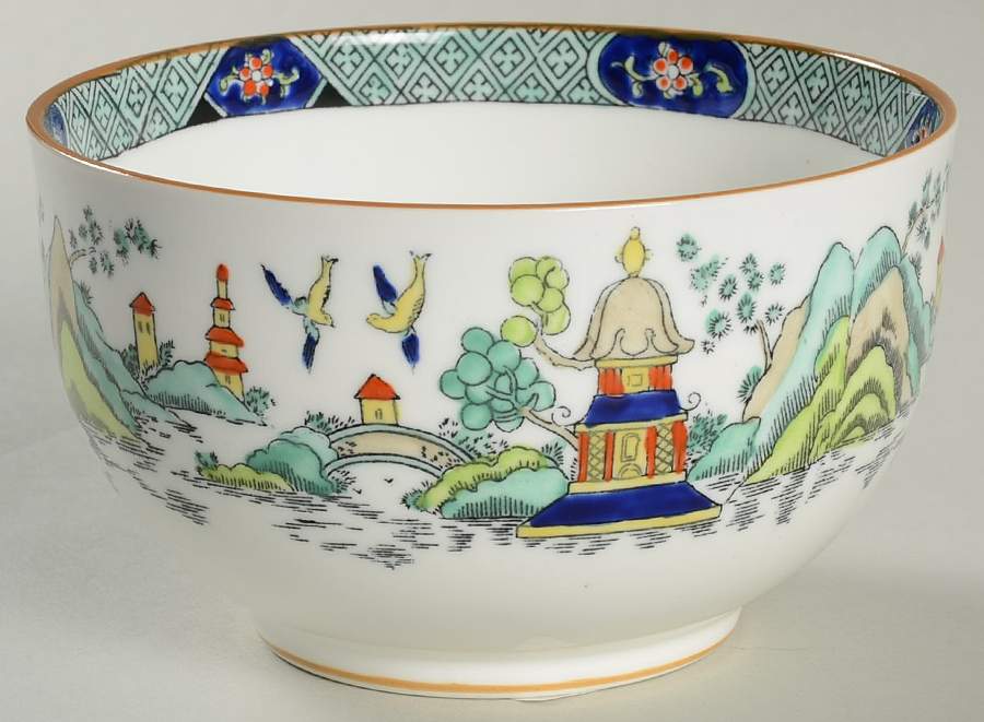 Chinese Willow Cranberry Bowl by Coalport-1