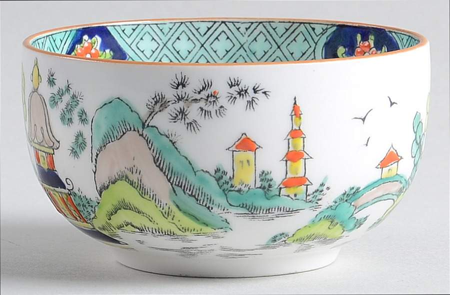 Chinese Willow Mini Open Sugar Bowl by Coalport-1