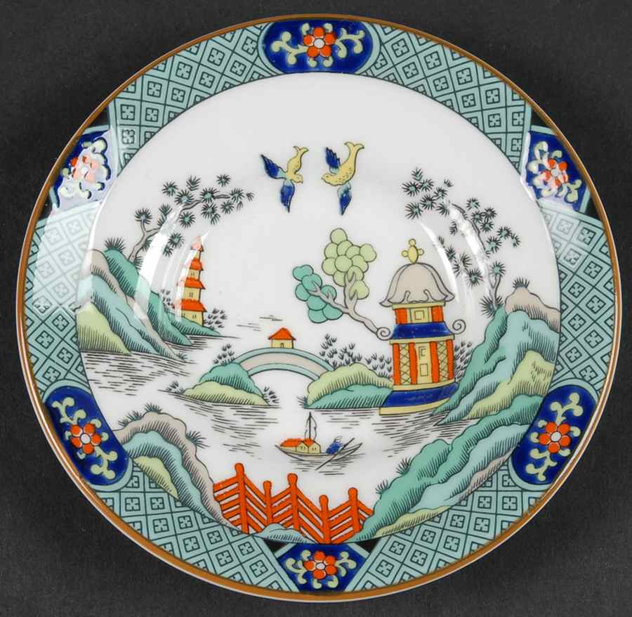 Chinese Willow Saucer for Demitasse Cup by Coalport-1