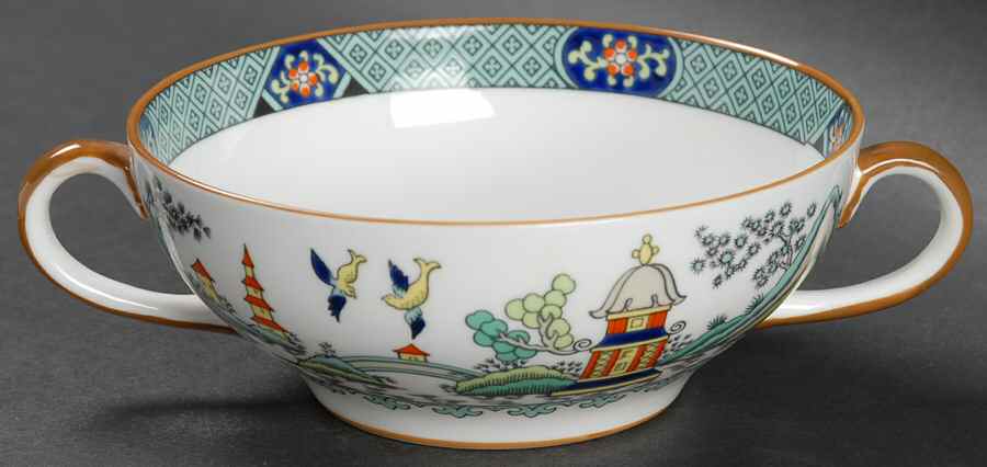 Chinese Willow Flat Cream Soup Bowl by Coalport-1