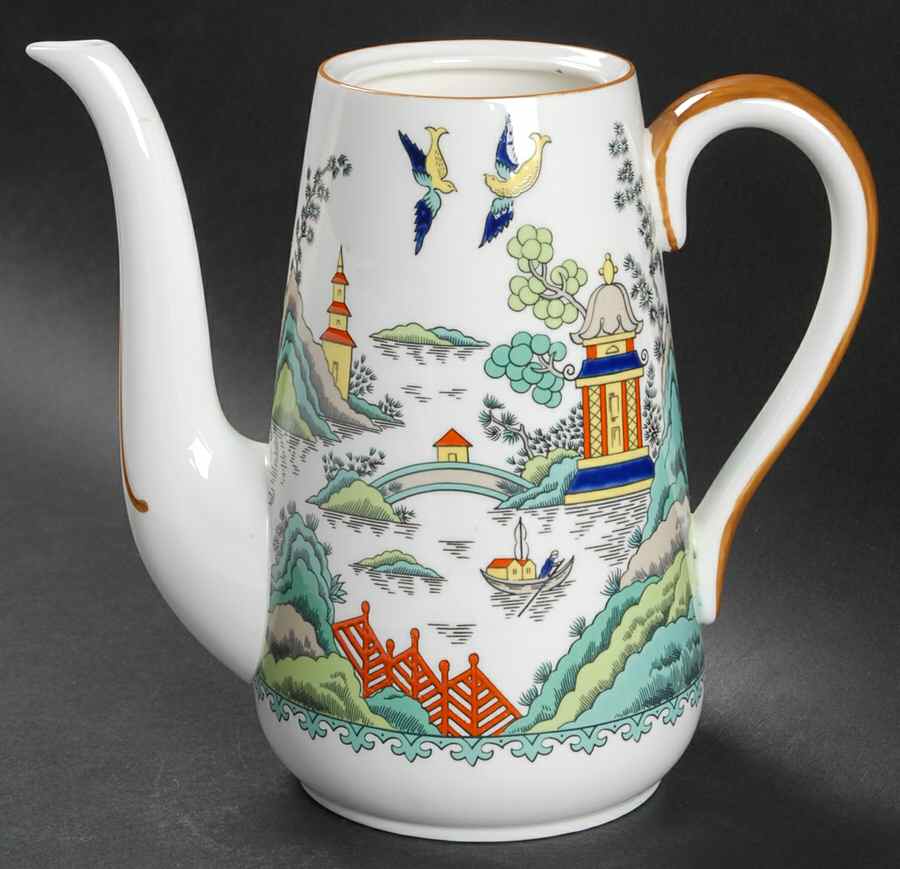 Chinese Willow Coffee Pot No Lid by Coalport-1